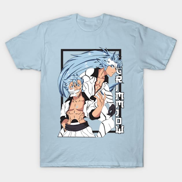 Blue Haired Menace Grimmjow bleach Fanart T-Shirt by Planet of Tees